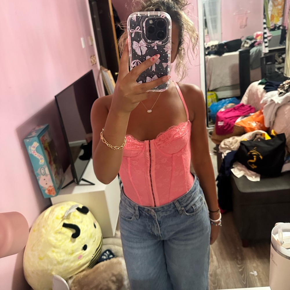 Pink corset